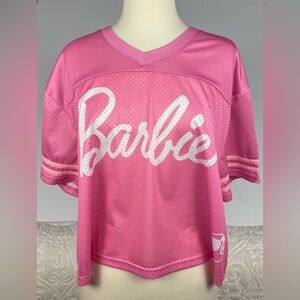 Barbie Malibu 59 Pink Mesh Jersey Crop Top.